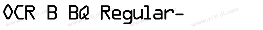 OCR B BQ Regular字体转换